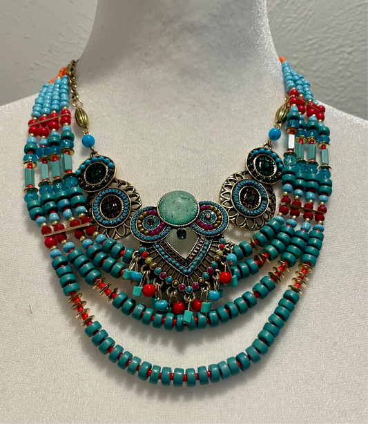 Multi Strand Boho Necklace